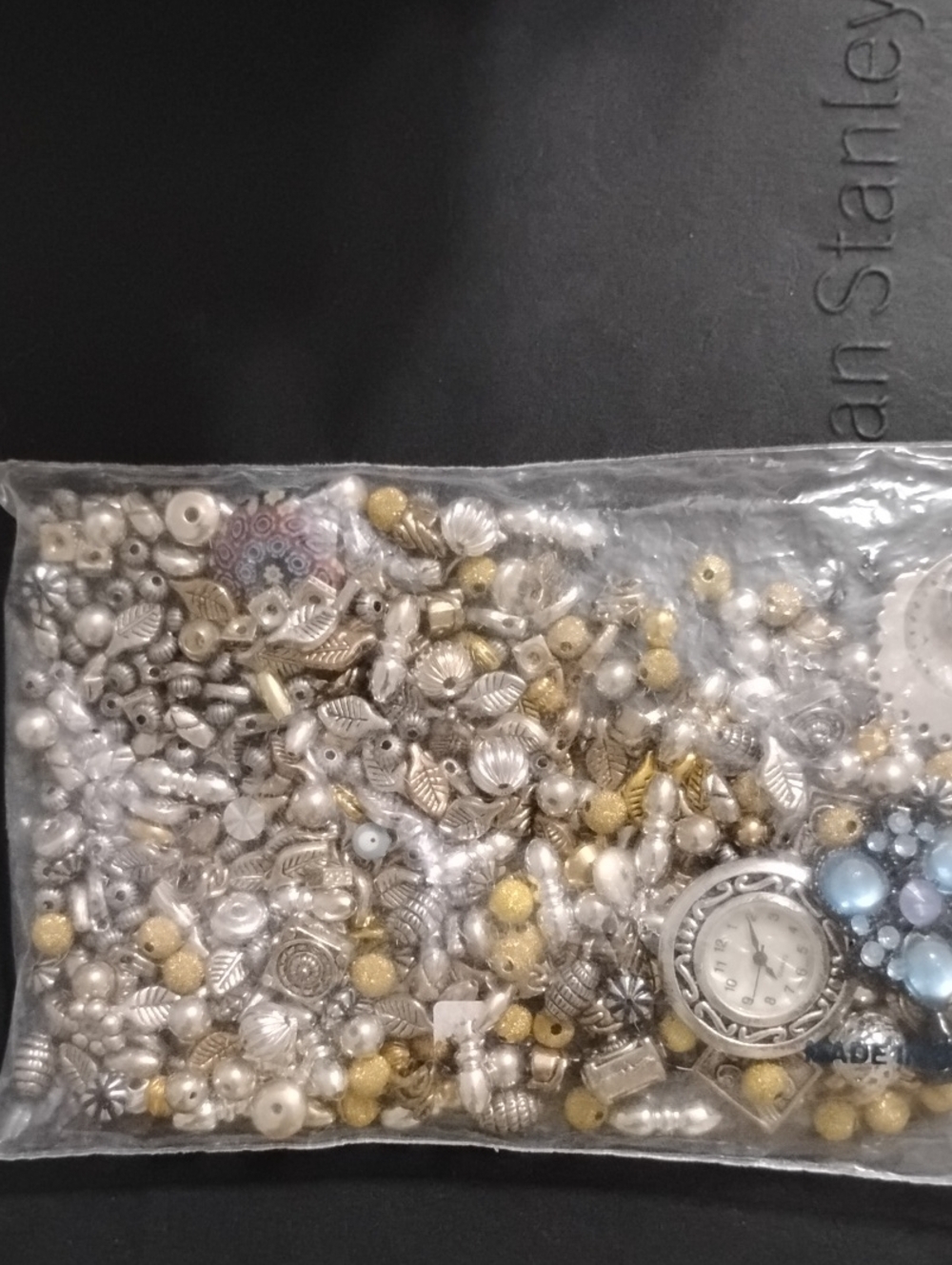 Mixed Silver and Gold Bead Assortment for Jewelry Making